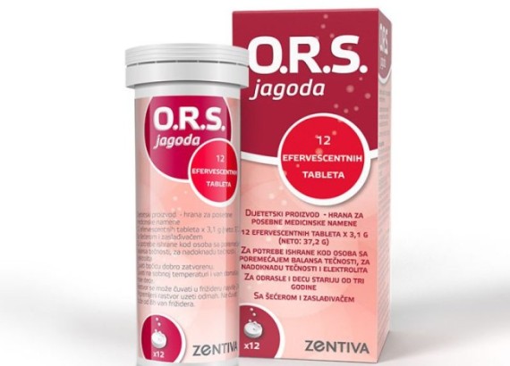 O.R.S. Jagoda 12 šumećih tableta za rehidrataciju 