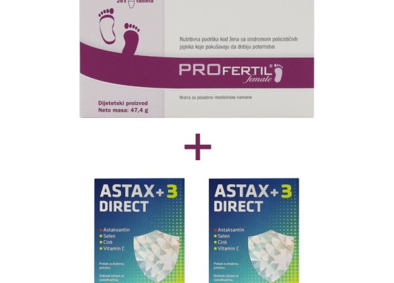 Profertil female 28 kapsula+28 tableta + 2x Astax direct  20 kesica