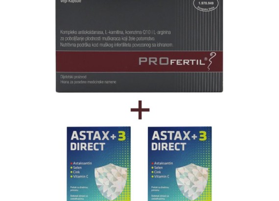 Profertil 60 kapsula + 2x Astax direct 20 kesica