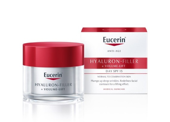 Eucerin Hyaluron-Filler + Volume-Lift Dnevna krema za normalnu i mešovitu kožu SPF15