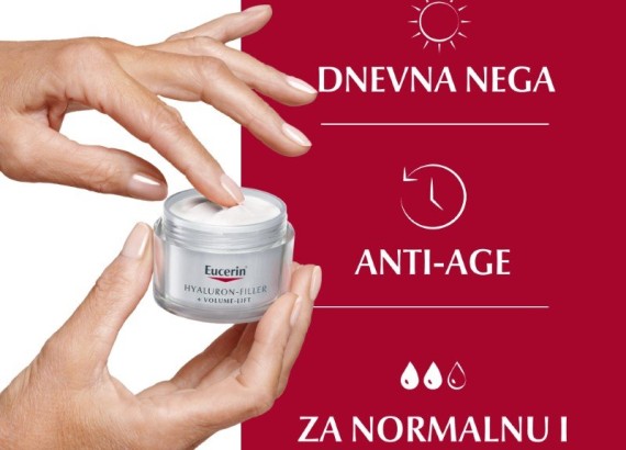 Eucerin Hyaluron-Filler + Volume-Lift Dnevna krema za normalnu i mešovitu kožu SPF15