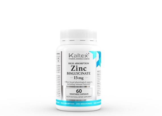 Kaltex Zinc Bysglicinate 15 mg 60 vege kapsula