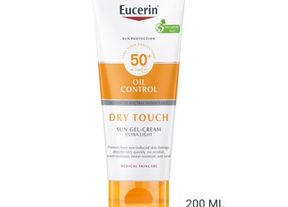 Eucerin Sun Oil Control Dry Touch gel-krem za zaštitu osetljive kože od sunca SPF50+ 200 ml