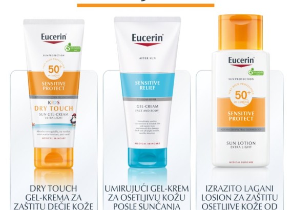 Eucerin Sun Oil Control Dry Touch gel-krem za zaštitu osetljive kože od sunca SPF30 200 ml