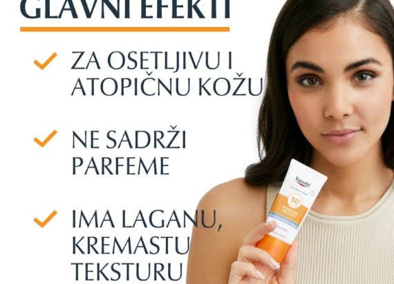 Eucerin Sun krema za zaštitu osetljive kože od sunca SPF50+ 50 ml
