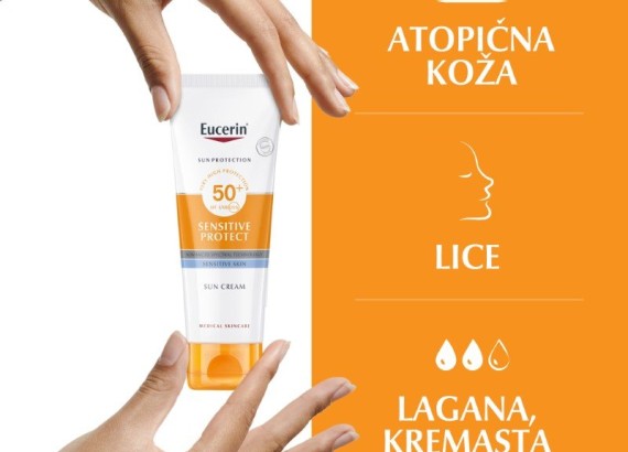 Eucerin Sun krema za zaštitu osetljive kože od sunca SPF50+ 50 ml