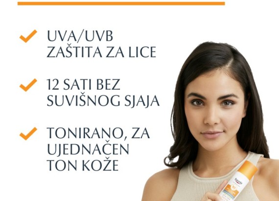 Eucerin Sun Oil Control tonirani gel-krem za zaštitu masne kože od sunca SPF50+ svetli 50 ml