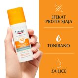Eucerin Sun Oil Control tonirani gel-krem za zaštitu masne kože od sunca SPF50+ tamni 50 ml