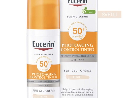 Eucerin Sun Anti-age tonirana krema za zaštitu od sunca SPF50+ SVETLA 50 ml