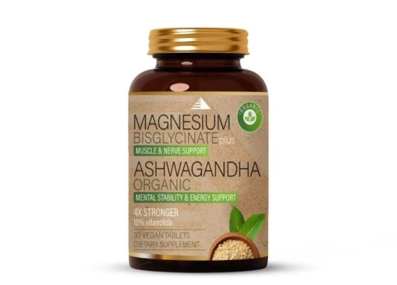 Magnesium Bisglycinate + Ashwaganda Organic 30 tableta