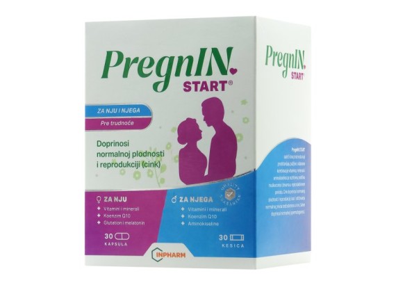 PregnIN START, pre trudnoće, 30 kapsula + 30 kesica