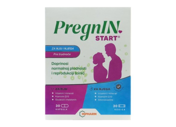 PregnIN START, pre trudnoće, 30 kapsula + 30 kesica