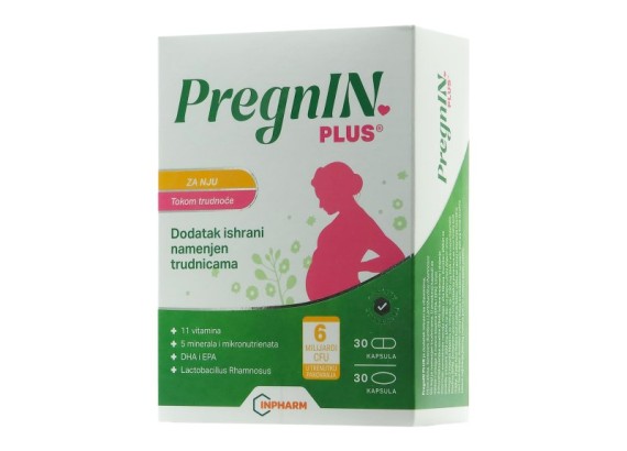 PregnIN PLUS, tokom trudnoće, 30 + 30 kapsula