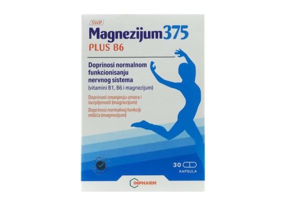 Magnezijum 375 plus B6 30 kapsula