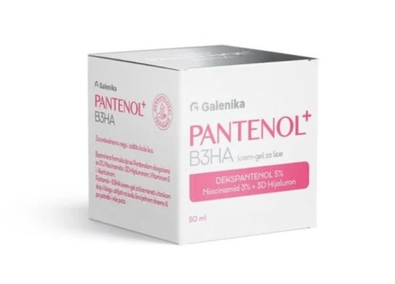 Pantenol + B3HA krem gel za lice 50 ml