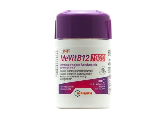 MeVit B12 1000, 30 sublingvalnih tableta