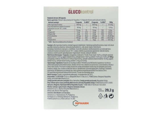 GlucoKontrol 60 kapsula