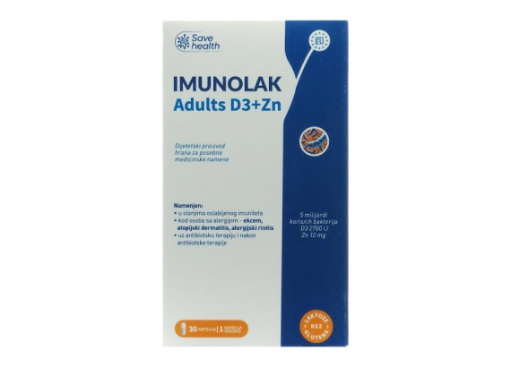 Imunolak Adults D3+Zn 30 kapsula