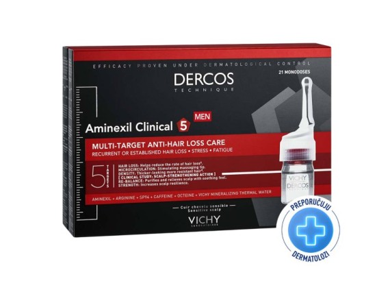 Vichy Dercos Aminexil clinical 5 za muškarce ampule