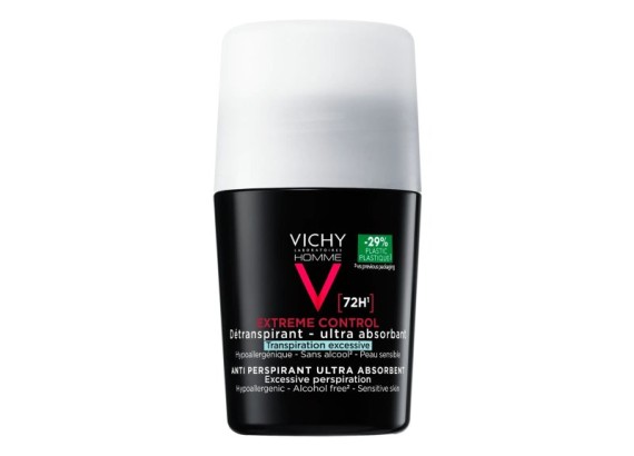 Vichy Homme Extreme control roll-on dezodorans za zaštitu od znojenja do 72h 50 ml
