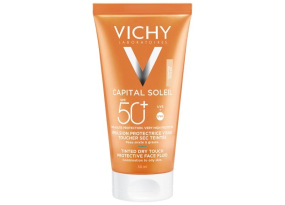 Vichy Capital Soleil Dry Touch BB tonirani fluid za mešovitu do masnu osetljivu kožu lica SPF50+ 50 ml