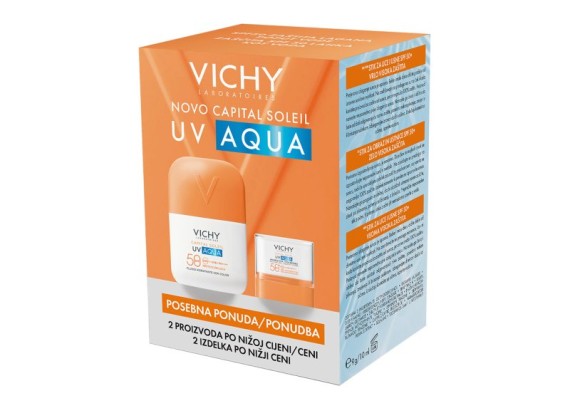 Vichy Capital Soleil PROMO - UV AQUA Fluid SPF50+ 50 ml+ UV AQUA stik SPF50+ 10 g