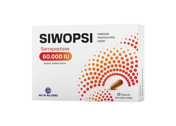 SIWOPSI Serrapeptase 60 000 IU 15 kapsula