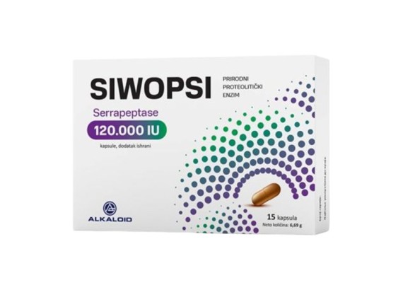 SIWOPSI Serrapeptase 120 000 IU 15 kapsula