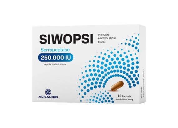 SIWOPSI Serrapeptase 250 000 IU 15 kapsula
