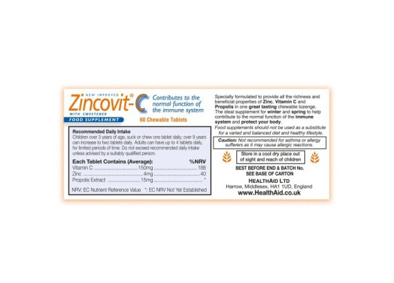 HealthAid ZincoVit-C 60 tableta