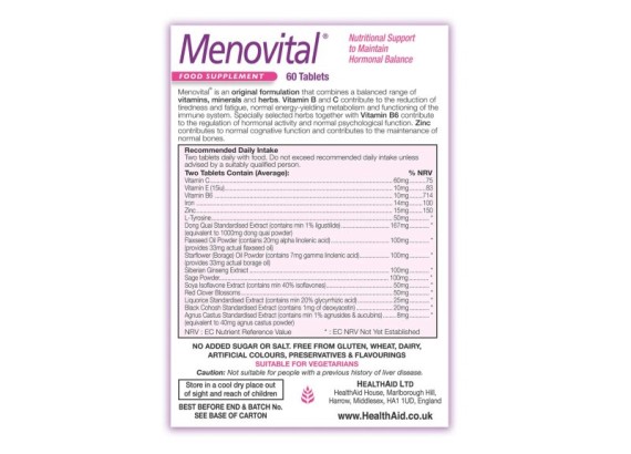 HealthAid Menovital 60 tableta