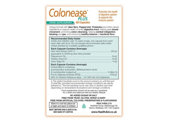HealthAid Colonease PLUS 60 kapsula