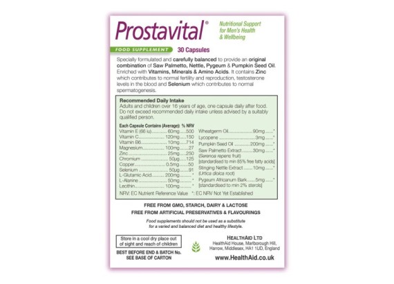 HealthAid Prostavital 30 kapsula