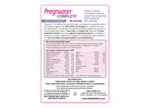 HealthAid Pregnazon Complete 60 kapsula