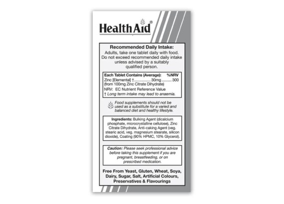 HealthAid Cink Citrat 100mg 100 tableta