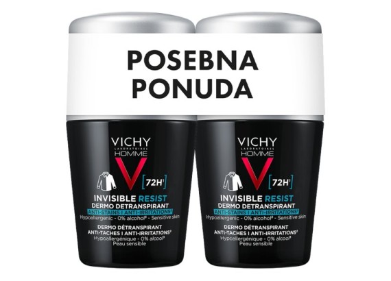 Vichy Homme Invisible resist roll-on PROMO dezodorans protiv mrlja i nadraženosti do 72h