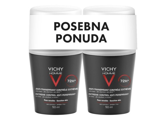 Vichy Homme Extreme control roll-on PROMO dezodorans za zaštitu od znojenja do 72h 