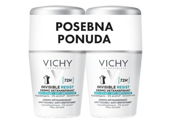 Vichy Deodorant Invisible resist roll-on PROMO dezodorans protiv mrlja i nadraženosti do 72h