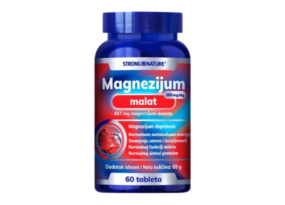 Strong Nature Magnezijum Malat 100 mg 60 tableta