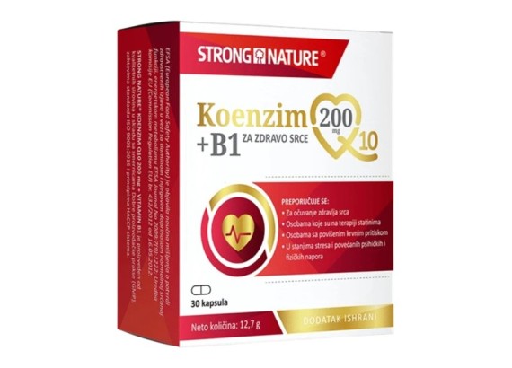 Strong Nature Koenzim Q10 200 mg + B1 30 kapsula