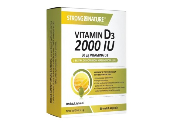 Strong Nature Vitamin D3 2000 IU 30 kapsula