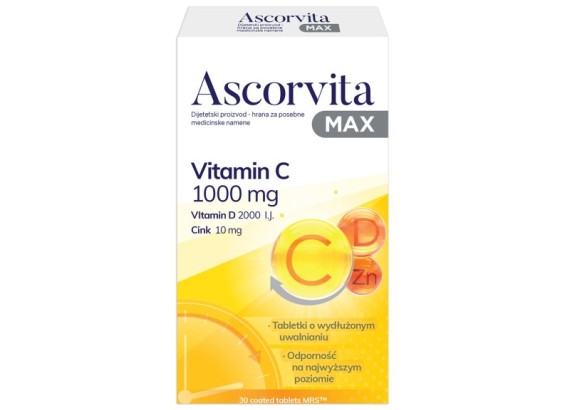 Ascorvita Max 30 tableta sa postepenim oslobađanjem  