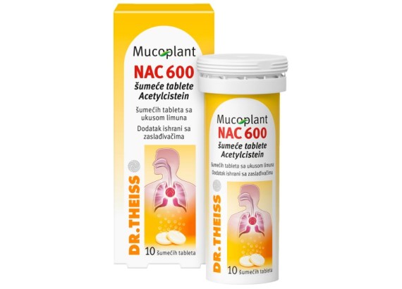 Mucoplant NAC 600 10 šumećih tableta