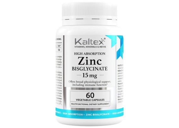 Kaltex Zinc Bysglicinate 15 mg 60 vege kapsula