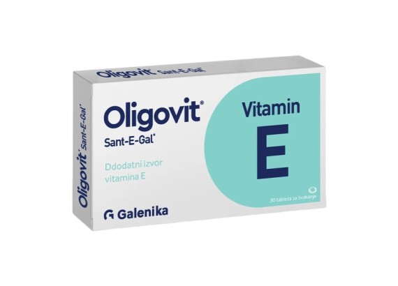 Oligovit Sant-E-Gal Vitamin E100 mg 30 tableta za žvakanje