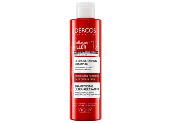 Vichy Dercos Collagen 17 Filler Ultra-obnavljajući šampon 200 ml