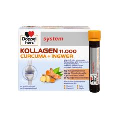 DOPPEL HERZ System Kollagen 11000  Curcuma+ Đumbir 30 doza