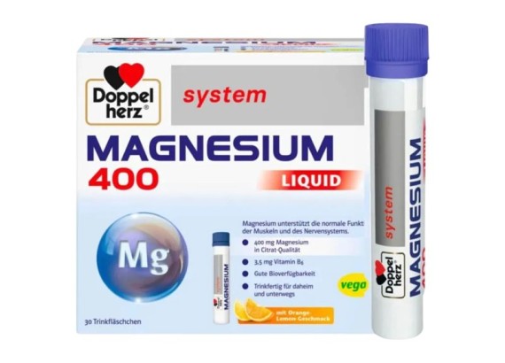 DOPPEL HERZ System Magnezijum 400 Liquid 30 ampula