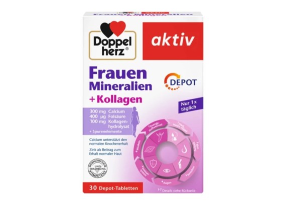 DOPPEL HERZ Aktiv minerali i vitamini za žene + Kolagen Depot 30 tableta