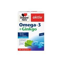 DOPPEL HERZ Aktiv Omega + Ginkgo 60 kapsula